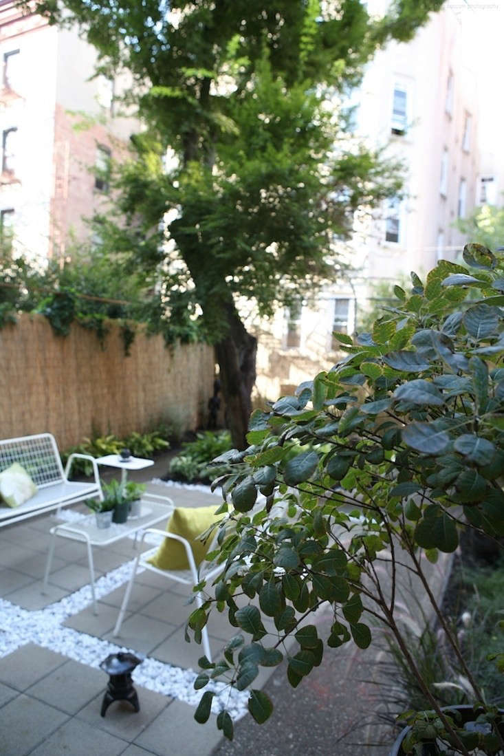 Concrete pavers Crown Heights Brooklyn backyard landscape Ishka Designs